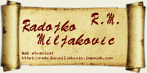Radojko Miljaković vizit kartica